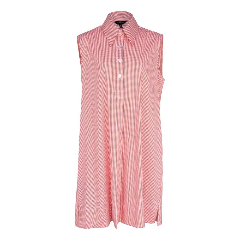 Italian Cotton Orange Sleeveless Dress – Elegant Summer Wear